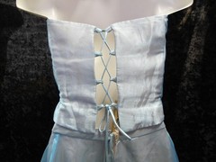 Vintage 90s Pale Blue Two Piece Formal Dress (H0155)