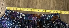 Vintage MCM 60’s 70’s Hawaiian Barkcloth Floral Skirt Talon Zip Size Small Tiki