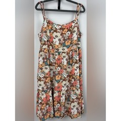 Altard State Floral Babydoll Mini Dress Size Small Brown Retro Boho Cottagecore