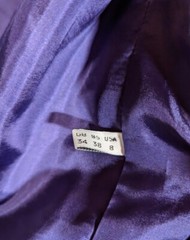 Genny by Gianni Versace Purple Velvet Shawl Royal Edwardian Jacket Italy 42