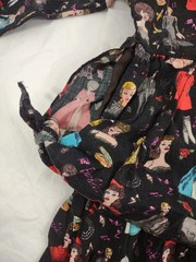 Vtg Barbie Fabric 90s Nicole Miller Original Girls 6x Dress tagged (A13)