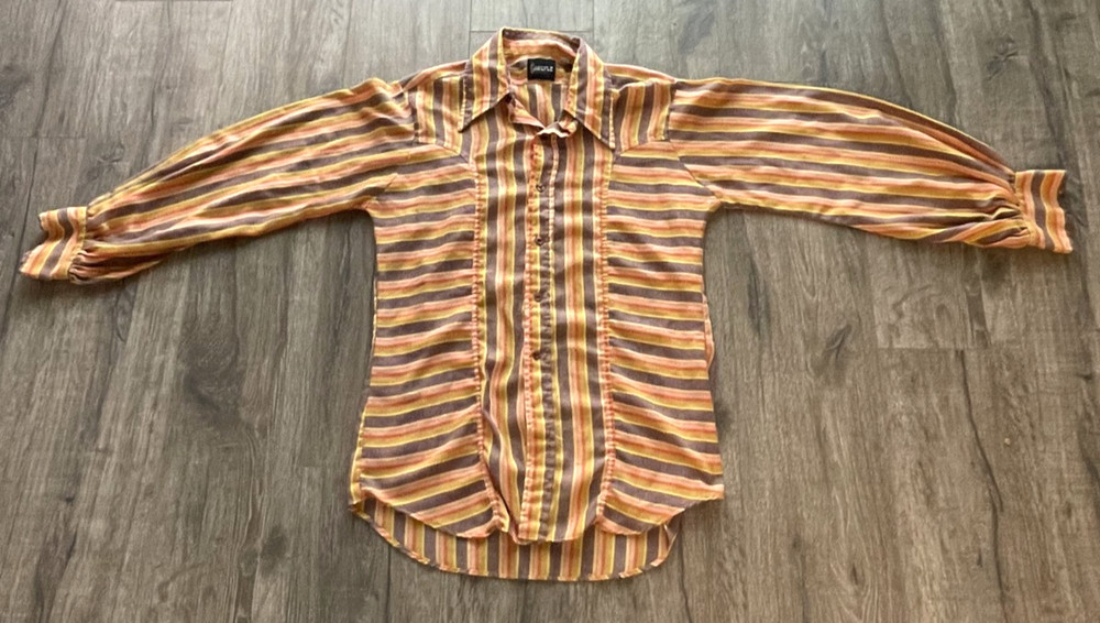 Vintage Carlyle Women Long Sleeve Striped Shirt Size 15 – 15 1/2