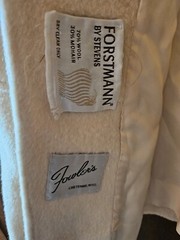 Vintage Stevens Forstmann Trench Coat Wool Mohair Tan Cream