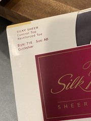 Vintage Hanes Pantyhose Silk Reflections Style 718 Size AB Quicksilver