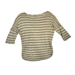 VTG y2k stripped slouchy short sleeve batwing top / MD / 2000 loungewear preppy