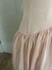 Vintage 1980’s Gunne Sax Jessica McClintock Peach Dress Asymmetrical Waist 7/8