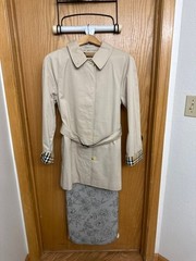 SMALL Vintage Burberrys Trench Coat Beige Nova Check Lining
