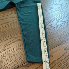 Vintage Express Tricot Mock Neck Crop Top Women’s Size L Green Long Sleeve