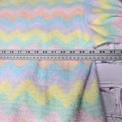 Vintage Style Plus of California Pastel Rainbow Chevron Knit Top Baggy Made USA