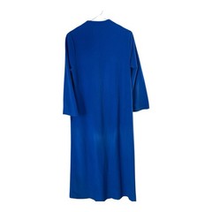 Vtg Vanity Fair Blue Zip Robe Size 10 70s Dacron Polyester Cottagecore Mod Retro