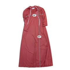 Vassarette Loungewear Dress Womens M Coral Zip Front Maxi Vintage 70s Kaftan Mod