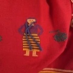 VTG 2 PC Set SkirtChavela Gay France Mexican Southwestern Tribal Embroidered MED