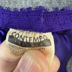 Contempo Casuals Thong Panties Purple Size S 100% Polyester