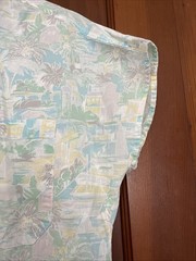Vintage Pastel Shirt 80s Beach Mom Cherokee Brand No Tag Button Up