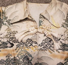 Asian Style Short Jacket Mid Century Modern Brocade READ 38×28 in