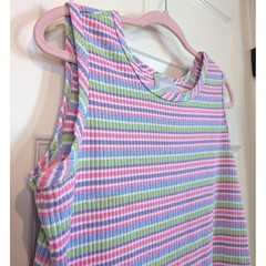 Blair Vintage Striped Ribbed Knit Tank Top