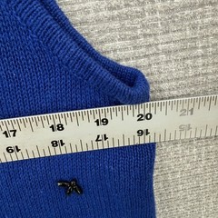 Vintage Requirements Beaded Sweater Vest Women L Royal Blue Hand Dark Academia