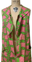 Late 60s/Early 70s Vintage Women’s Scarf Print Miss Bergdorf Trapeze Dress Sz S