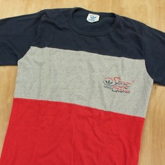 vtg 80s ADIDAS usa made Spirit of the Games t-shirt SMALL colorblock 1984
