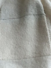 CHANEL Size 38 Cream Black Cashmere Contrast Trim Open Front Cardigan