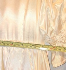 ​Vintage 2005 Handmade Girls Cream Satin Flower Pageant Dress Pink Bows Sz 6/7