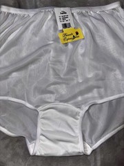 Vintage Nylon Granny Panties Briefs Pillow Tab Sheer Silky Plus 3X 3XL New