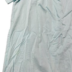 Vintage 1960s Robins Egg Blue Swiss Dot Lace Snap Housecoat