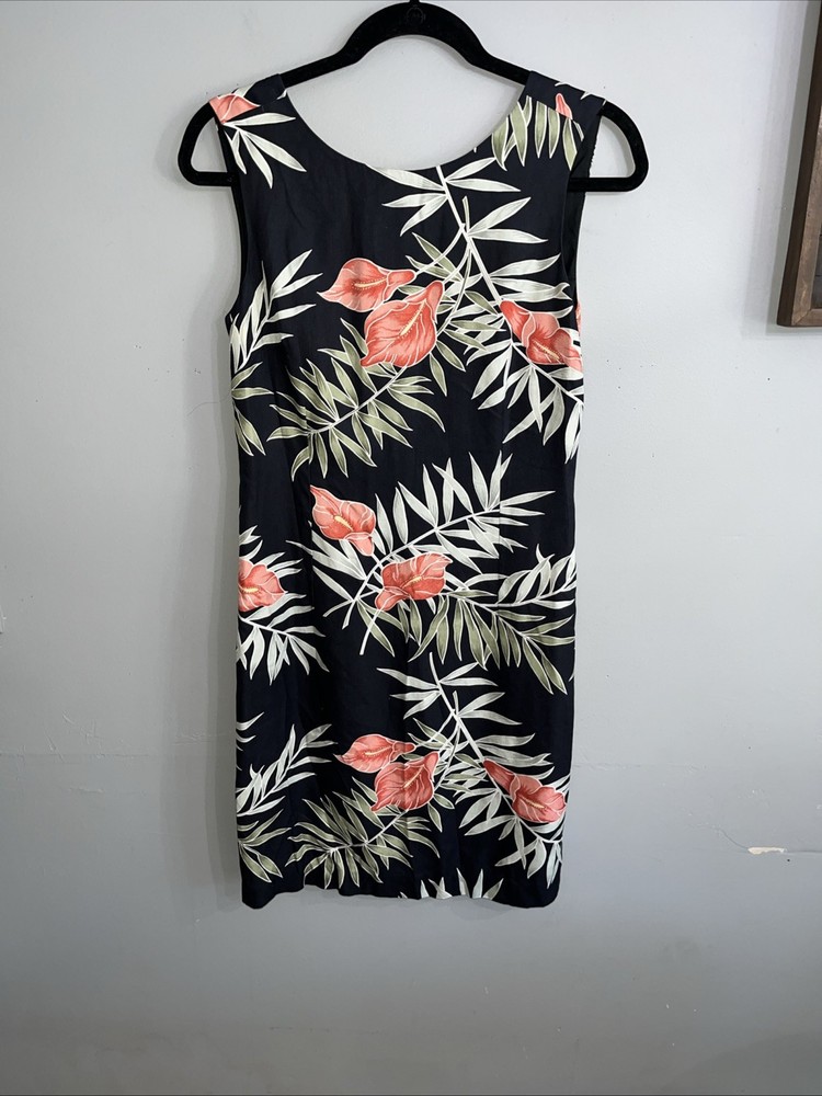 Vintage Women’s TOMMY BAHAMA Dress with Hawaiian Floral Print Size 2