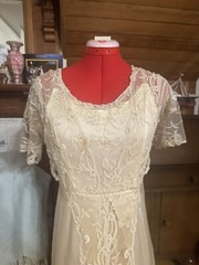 Antique Edwardian Titanic Era Wedding Dress 1910 Wearable Vintage