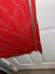 Vintage Red Beaded 70’s Disco Dress – As Is (see pics)