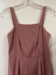 Vtg FRANK USHER Midi Dress S Blush Chiffon Evening Midi 80s Wedding Mother Bride