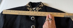 Vintage TAIGA Wool Bolero Cropped Military Look Trim Collar Size 2