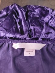 Vintage Victorias Secret Y2K 90’s Crushed Velvet Beaded Halter Top Split Front
