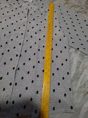 VINTAGE Lilli Ann Collection Blouse Size 8 Black White Polka-dot Blouse W Bow