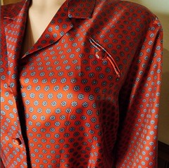 Nancy Greer New York Vintage 50s 60s Red Blue Floral Dress