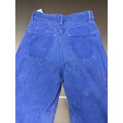 ZARA Corduroy Pants Women’s 24X30 Blue Wide Leg High Waist Retro Style Turkey