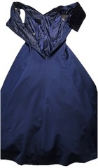 Vintage Victor Costa Velvet Shawl Collar Ballgown Dress Nieman Marcus Black Blue