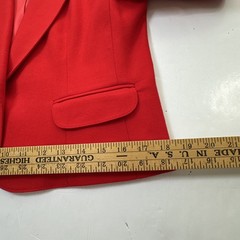 Vtg Pendleton Wool Blazer Jacket Womens Red Lined USA Sz- 12 Petite #750