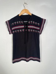 Vintage 1970s Hippy Boho Knit Top Size S/M