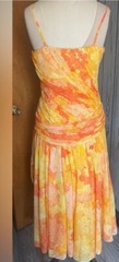 Vintage Louis Feraud yellow print floral dress in US 12 Euro 42