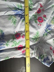 VTG Carriage Court Snap House Robe Sz L Blue Pink Floral Short Sleeve