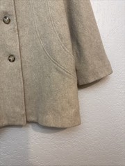 Vintage Cabin Creek Wool Blend Coat Beige Oversized 3/4 Sleeve Lined Women’s