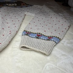 VTG 90s Woolrich Hand Framed Sweater Covered Wagons Mountain Fair Isle Americana