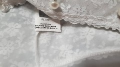 Vtg Shadowline Sheer Robe Lace Bodice Yoke Open Bottom Petite XXS Pearl Button