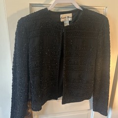 Camille Marie Black Beaded Silk Jacket