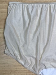 Vintage Silky Brown Nylon Panty High Waist Sissy Bikini Sheer Briefs Sz.9/2XL