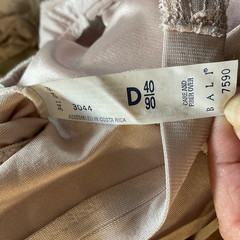 Vtg Silky Shiny Beige Satin ShapeWear All in One Girdle Cotton Lined Gusset 40D
