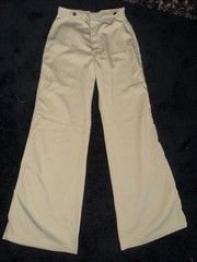Vintage Wrangler Bell Bottom 60s 70s Beige High Waisted 26 X 30