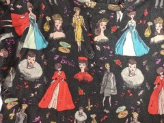 Vtg Barbie Fabric 90s Nicole Miller Original Girls 6x Dress tagged (A13)