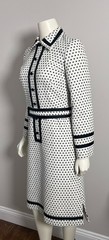 Vintage 1960s Custom Made Polka Dot Dress with Belt – Mod Jackie O Style